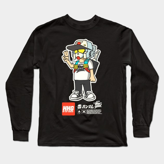 HHG DUDES - DJ RX-78 V2 Long Sleeve T-Shirt by EasterlyArt